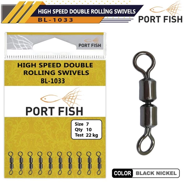 Portfish BL-1033 High Speed Double Rolling Swivels ürün görseli 1