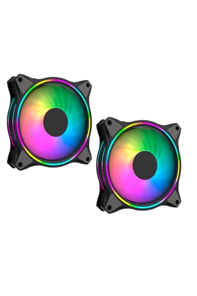 GamePower Air Turbine 2x120mm 2'li Argb Pro Fan Kasa Fanı (kontrolcü Ve Kumanda Yok) ürün görseli 1