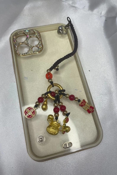 Telefon Kılıf Süsü Feng Shui Kabak Bereket Şans Mutluluk Ejderha Çin Paralı Feng Sui Pagoda Anahtarlık ürün görseli 1