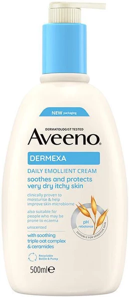 Aveeno Dermexa Daily Emollient Cream 500ml | Atopik Cilt Nemlendirici ürün görseli 1