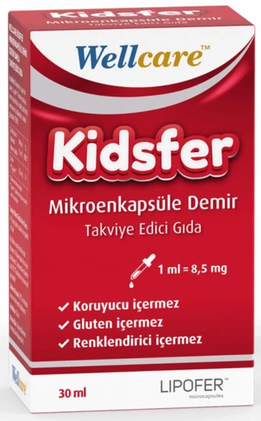 Wellcare KidsFer Demir Damla 30ml ürün görseli 1