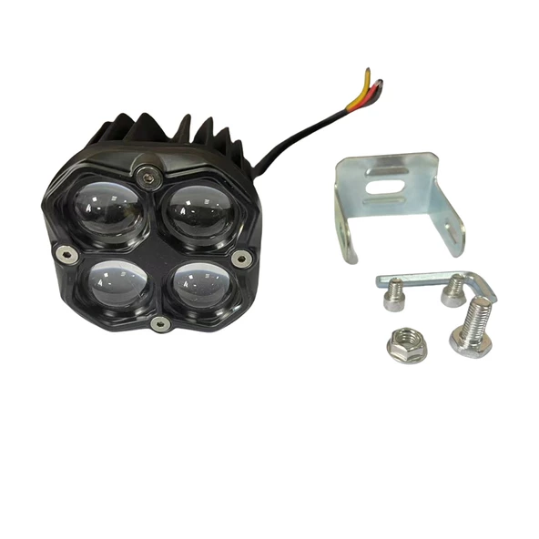 Offroad sis lambası sarı beyaz 25W+25W 12-60V set 7.8x 6.8x7.8cm   /  LASS394 ürün görseli 1