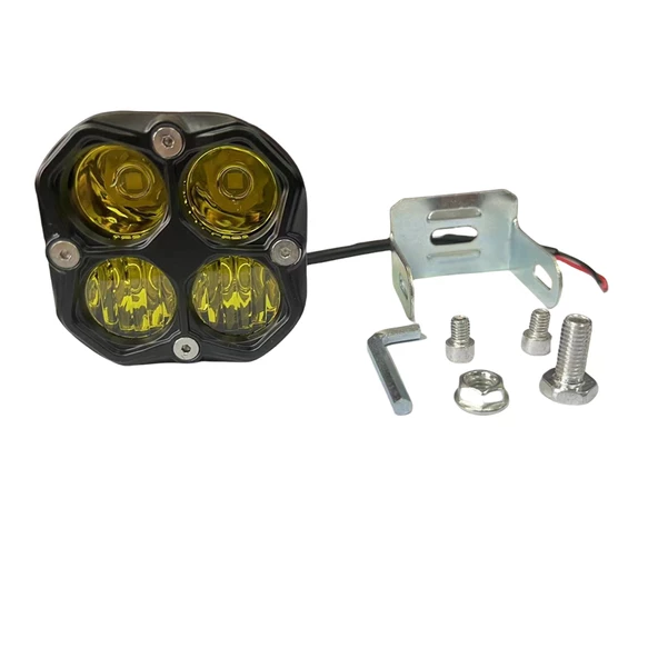 Offroad sis lambası sarı 20W 12-60V set 7.8x 6.8x7.8cm   /  LASS391-1 ürün görseli 1