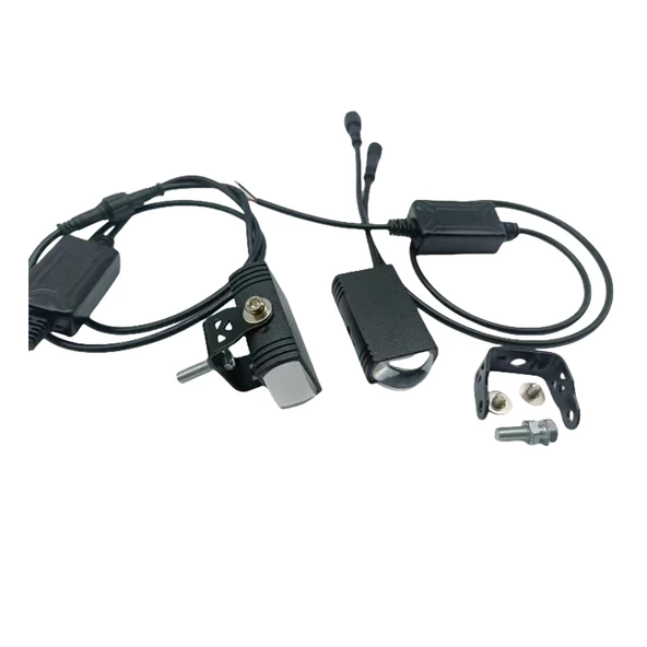 Offroad sis lambası motosiklet  sarı beyaz 15W+15W 12-60V set 4.8x6.3x4.2cm /  LASS396 ürün görseli 1