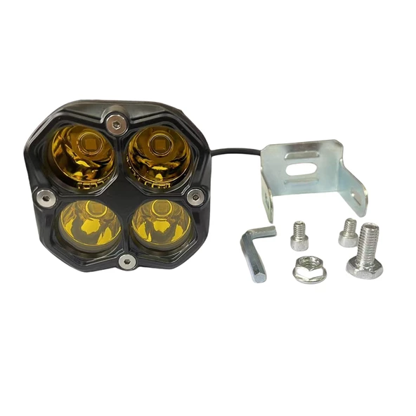 Offroad sis lambası sarı 20W 12-60V set 7.8x 6.8x7.8cm  /  LASS393-1 ürün görseli 1