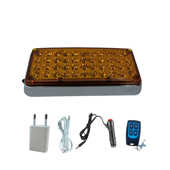 Tepe çakar lamba 44led amber kumandalı / LAPA119-1 ürün görseli 1