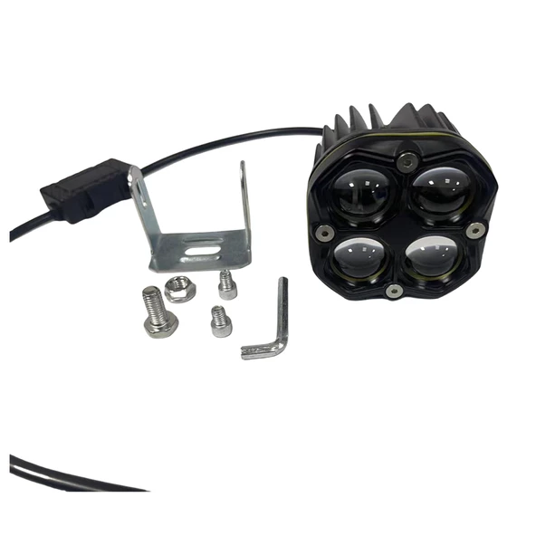 Offroad sis lambası sarı beyaz 50W+50W  12-60V set 7.8x7.0x7.8cm   /  LASS390 ürün görseli 1