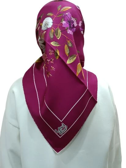 LEVİDOR İ-3806 TWİLL İPEK EŞARP - Resim 9