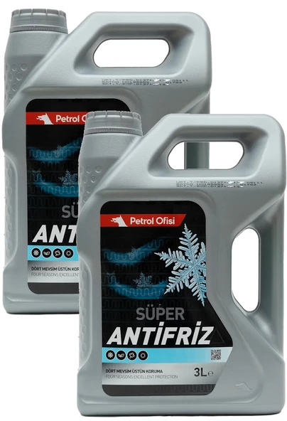 Petrol Ofisi Süper KONSANTRE Antifriz Yeşil 2 X 3 Litre ürün görseli 1
