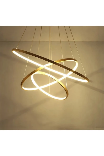 Gold / Oxygen / 80-60-40 cm / 3 Renk Işık / Sarkıt Avize ürün görseli 1