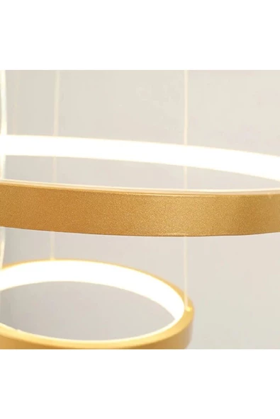Gold / Toronto / 60-50-30 cm / 3 Renk Işık / Sarkıt Avize / 3 Yıl ürün görseli 1