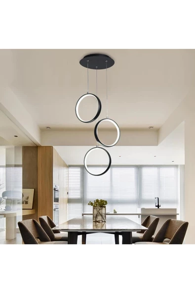 Ludensa / Sarkıt Avize / 30 cm / 30x80 cm / Antrasit Gövde / Renk ürün görseli 1