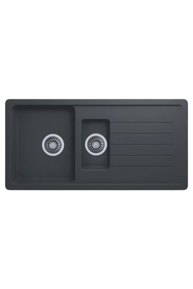 Evıer Granit Evye Base Xl Series Antrasite - Antrasit (1.5 Göz) ürün görseli 1