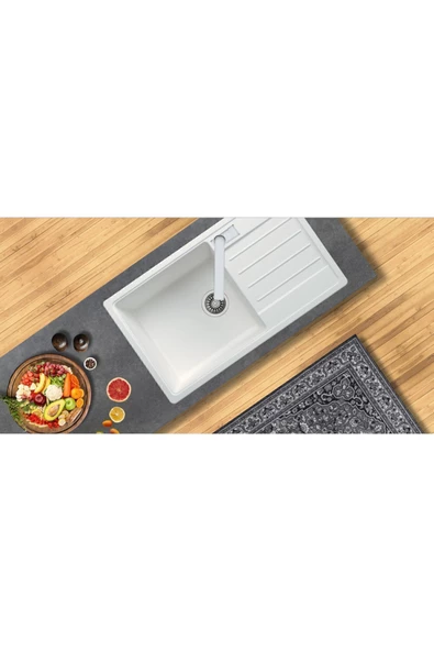 EVIER Granit Evye Myra Series White (Beyaz) ürün görseli 1