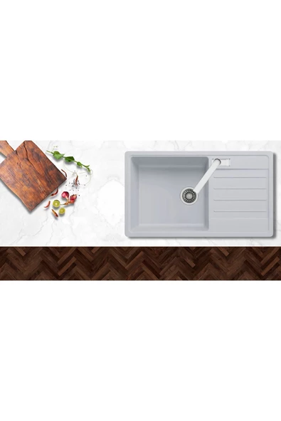 EVIER Granit Evye Myra Series Grey (Gri) - Resim 2