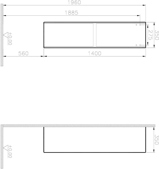Vitra Step 35 cm Beyaz Banyo Boy Dolabı 56341 - Resim 2