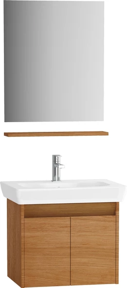 VitrA Step 58904 Demonte Banyo Dolabı Seti Düz Aynalı Kapaklı 65 cm ürün görseli 1