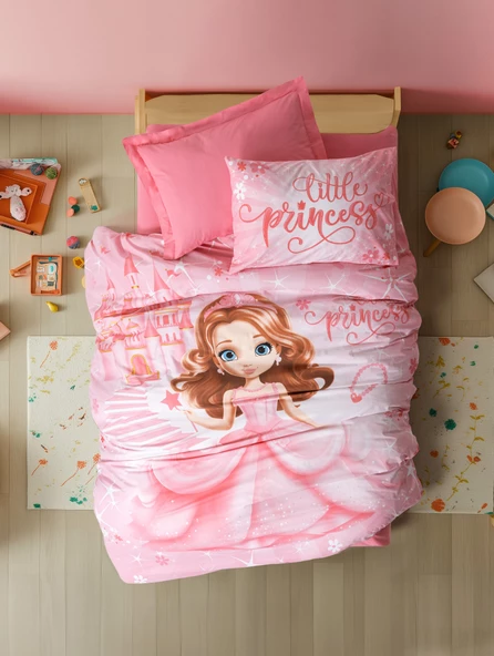 Cotton Box Junior Tek Kişilik Lastikli Çarşaflı Nevresim Takımı Gimbiya Pembe ürün görseli 1