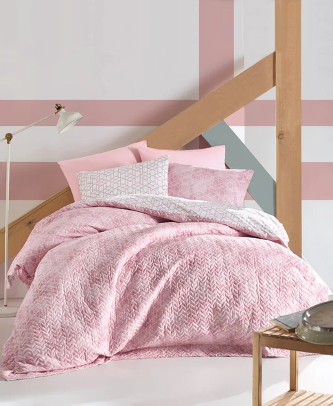 Cotton Box Minimal Çift Kişilik Complete Set Best Pembe ürün görseli 1