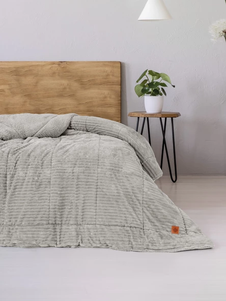 Cotton Box Wave Çift Kişilik Yorgan Gri 195x215 cm ürün görseli 1