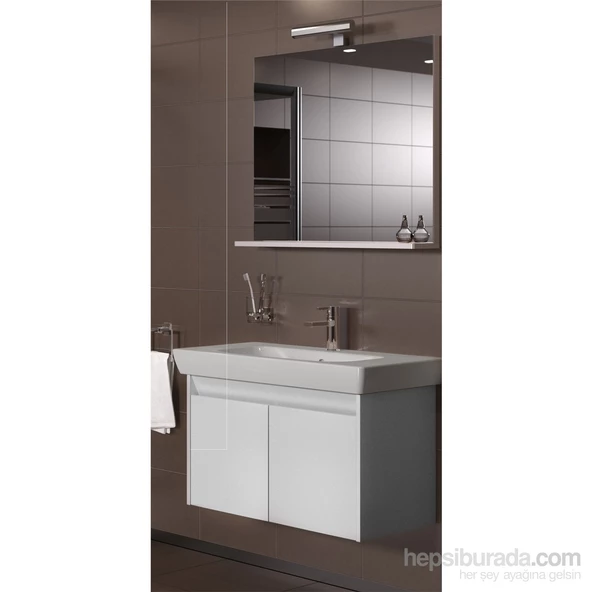 VitrA Step 85cm Beyaz Renk Set Banyo Dolabı ürün görseli 1