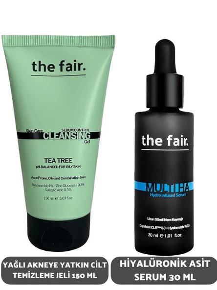 the fair Yağlı Akneye Yatkın Cilt Temizleme Jeli 150 ml ve Hiyarülonik Asit Serum 30 ml ürün görseli 1
