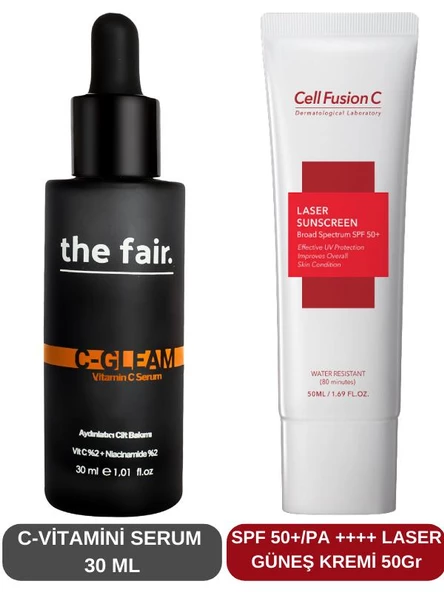the fair. C Vitamini Aydınlatıcı Gözenek Bakım ve Güneş Kremi Set ürün görseli 1