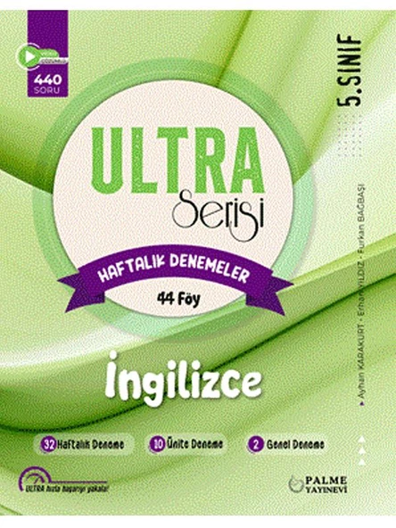 PALME 5.SINIF ULTRA İNGİLİZCE HAFTALIK DENEMELER ürün görseli 1