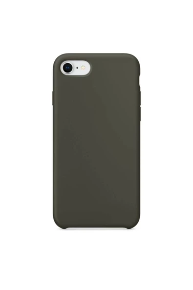 Daytona Apple 7/8 Uyumlu Silikon Ultra Slim Mikrofiber Astarlı Telefon Kılıfı-dark Olive/koyu Yeşil ürün görseli 1