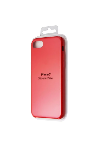 Daytona Apple 7/8 Uyumlu Silikon Ultra Slim Mikrofiber Astarlı Telefon Kılıfı-red/açık Kırmızı ürün görseli 1