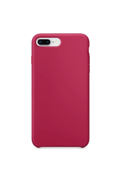 Daytona Apple 7/8 Uyumlu Silikon Ultra Slim Mikrofiber Astarlı Telefon Kılıfı-rose Red/gül Kırmızı ürün görseli 1