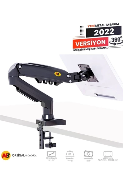 Daytona Nb F80 17-30 " Lcd / Led2-9 Kg Amortisörlü Vesa Monitör Standı ürün görseli 1