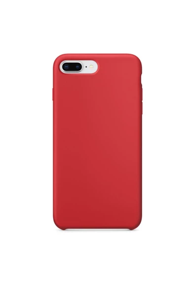 Daytona Apple 7/8 Uyumlu Silikon Ultra Slim Mikrofiber Astarlı Telefon Kılıfı-red/koyu Kırmızı ürün görseli 1