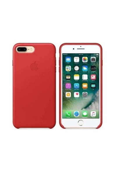 Daytona Apple Iphone 7/8 Plus Telefon Uyumlu Ultra Slim Mikrofiber Deri Kılıf - Kırmızı ürün görseli 1
