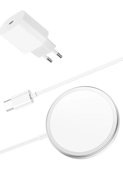 Daytona Iphone 11-12-13-14 Pro Promax Uyumlu Kablosuz Wireless Şarj Ve 20w Adaptör Seti ürün görseli 1