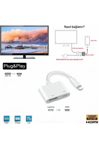 Daytona L8-hl Iphone Lıghtıng hdmı 4k 1080p Çev. - Resim 8
