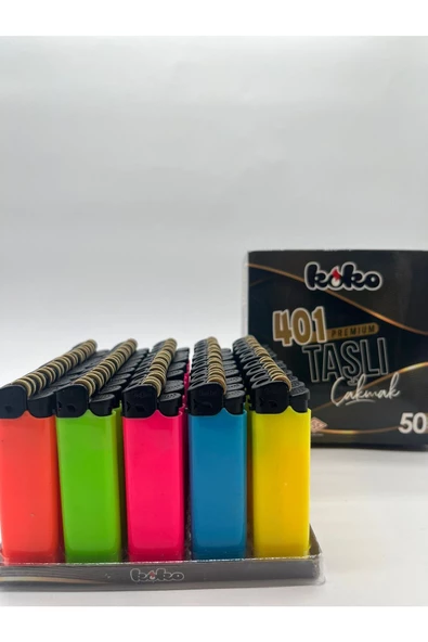 KOKO -401 Premıum ( Renkli ) Taşlı Cep Çakmak*50X20 ürün görseli 1