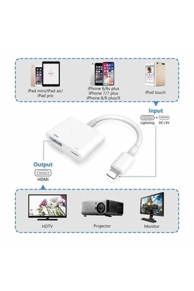 Daytona L8-hl Iphone Lıghtıng hdmı 4k 1080p Çev. - Resim 4