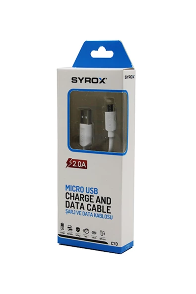 Syrox Micro USB Şarj & Data Kablosu ürün görseli 1