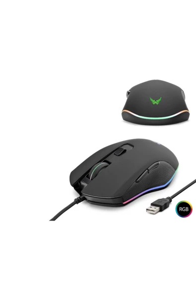 Daytona T40 2400 Dpı Rgb Işıklı Profesyonel Kablolu Optik Oyuncu Mouse ürün görseli 1