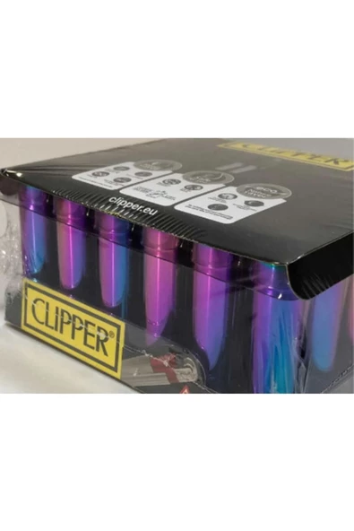 CLİPPER Metal Kılıflı Micro Gökkuşağı Çakmak 30 Adet ürün görseli 1
