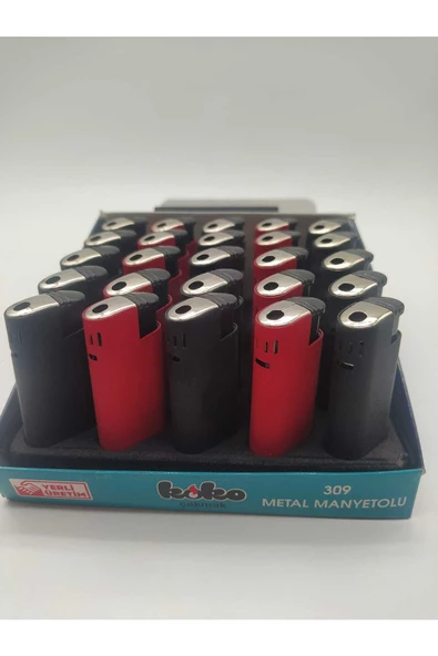 309 Metal Mantetolu Doldur Kullan Çakmak30 Adet ürün görseli 1