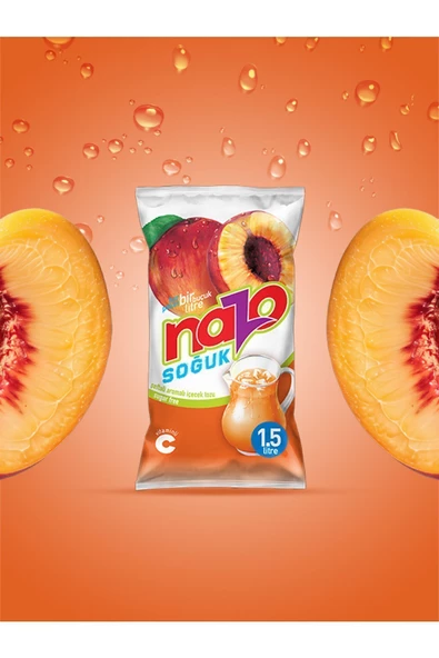 NAZO 9Gr Şeftali Aromalı Toz Içecek 24'Lü ürün görseli 1