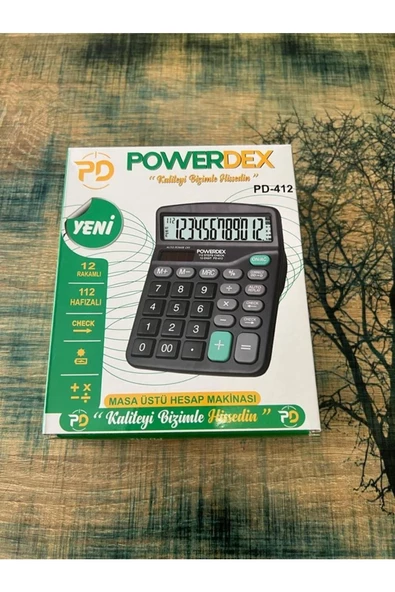 POWERDEX Pd-412 Masaüstü Hesap Makinası - Resim 2