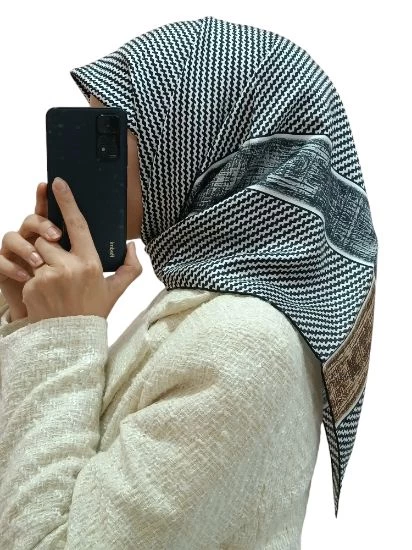 LEVİDOR İ-3804 TWİLL İPEK EŞARP ürün görseli 1