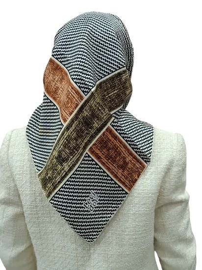 LEVİDOR İ-3804 TWİLL İPEK EŞARP - Resim 12