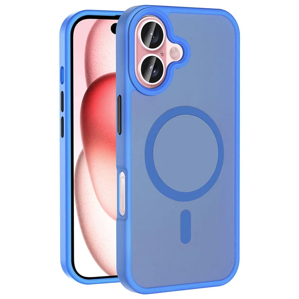 iPhone 16 Plus Kılıf Kablosuz Şarj Özellikli Mat Arka Yüzey Sio Kapak ürün görseli 1