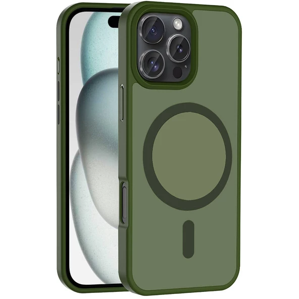 iPhone 16 Pro Kılıf Kablosuz Şarj Özellikli Mat Arka Yüzey Sio Kapak ürün görseli 1
