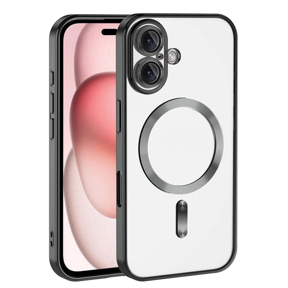 iPhone 16 Plus Kılıf Kamera Korumalı Kablosuz Wireless Şarj Özellikli Demre Kapak ürün görseli 1