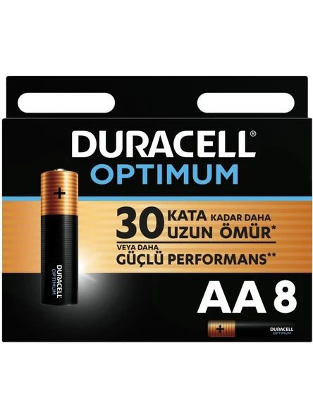 Duracell Optimum Aa Kalem Pil 8'li ürün görseli 1